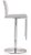 2020s Amalfi White Steel Adjustable Bar Stool For Sale - Image 5 of 12