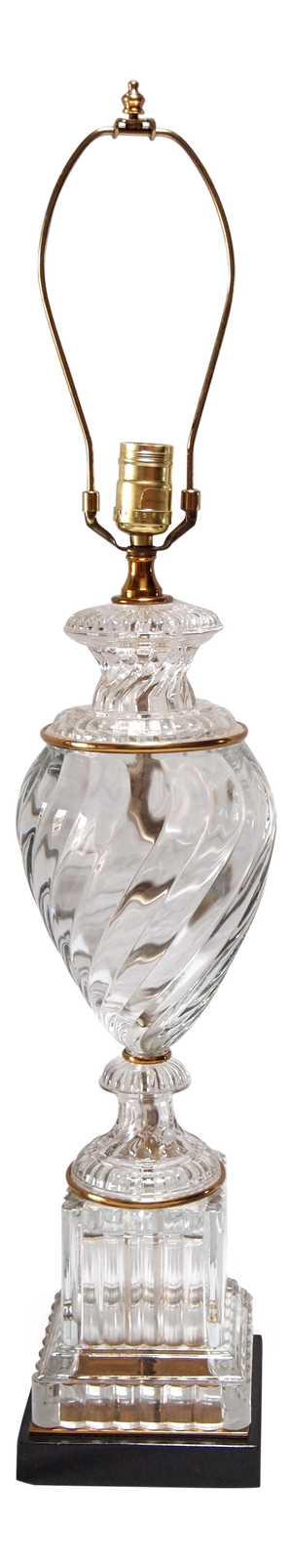 Swirled Glass Baccarat Style Lamp