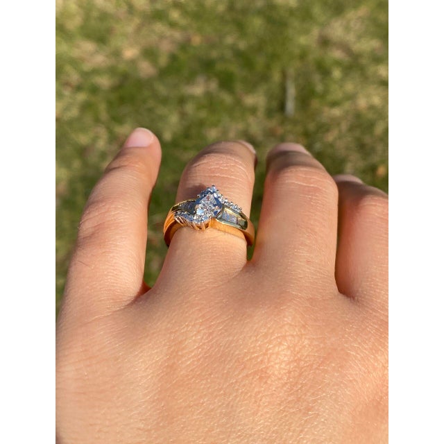 The Halifax: Vintage Heart Shaped Natural Diamond Engagement Ring For Sale - Image 10 of 10