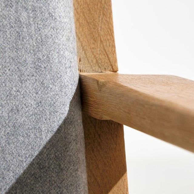 Beige Oak Armchair by Hans J. Wegner for Getama, 1960s For Sale - Image 8 of 15