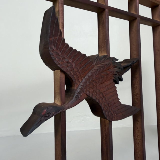 1930s Japanese Ranma Panel with Cranes, 1930s For Sale - Image 5 of 13