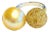 Bochic “Orient” Vintage South Sea Pearl & Sapphire Ring Set 18K Gold & Silver For Sale
