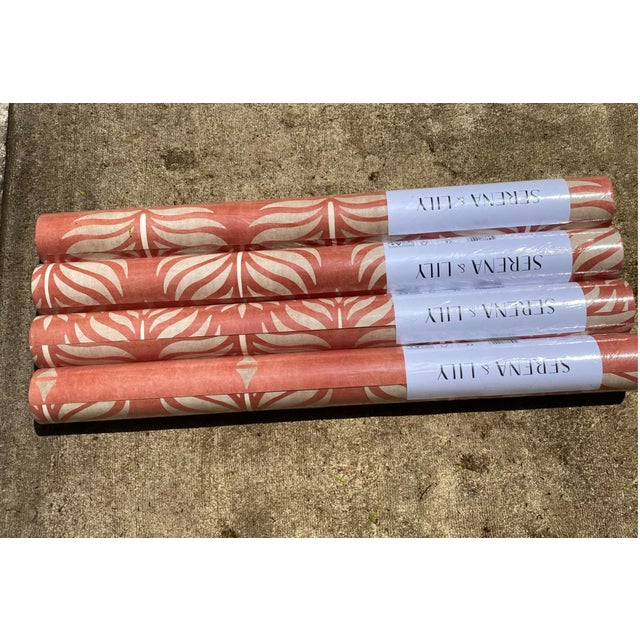 Serena & Lily "Granada" Wallpaper in Burnt Orange / Sand 2 Rolls