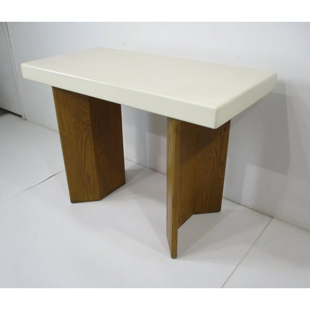 Paul Frankl Cork Top Console Table for Johnson Brothers Furniture Co