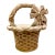 1960s Mid- Century Concrete Planter Basket With Handle, Woven Design and a Bow Detail. For Sale