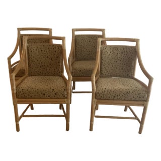 Vintage “Target” Back McQuire Side Chairs For Sale