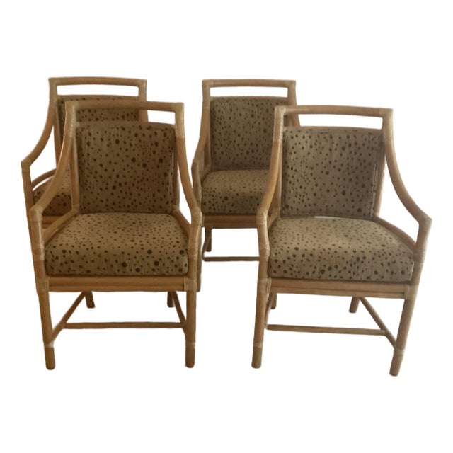 Vintage “Target” Back McQuire Side Chairs For Sale