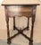 Traditional Antique Solid Oak William & Mary Side Table With Cross Stretcher For Sale - Image 3 of 15