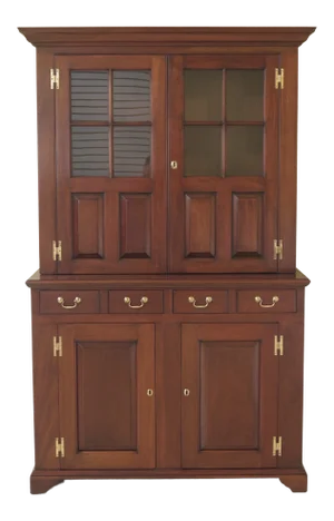 1970s Vintage Kittinger Model Williamsburg Mahogany Cupboard
