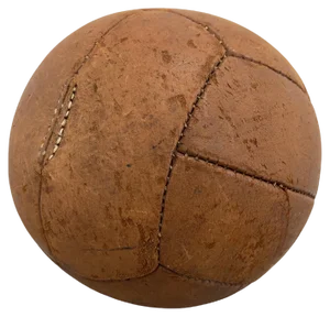 Vintage Brown Leather Medicine Ball, 1930s