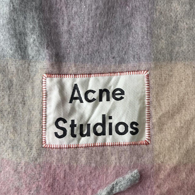 Contemporary Acne Studios Colored Block 80% Wool Scarf For Sale - Image 3 of 10