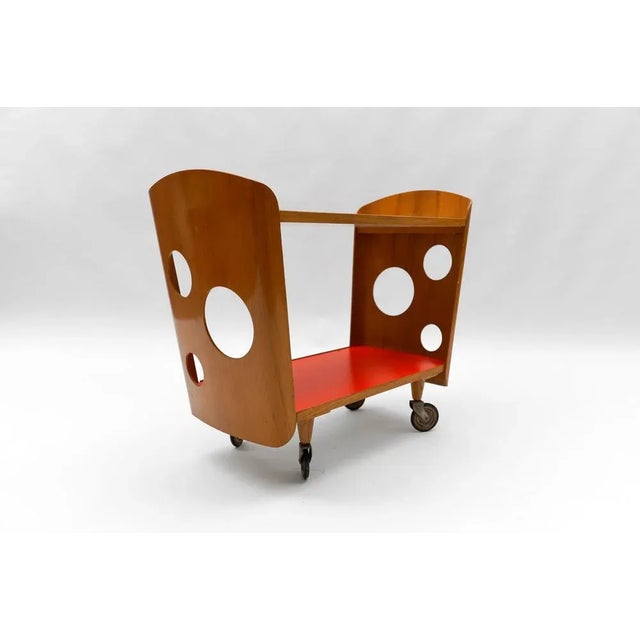 Mid-Century Modern Serving Cart, 1950s For Sale - Image 4 of 12