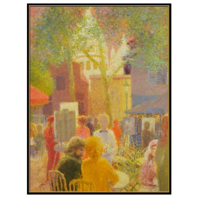 Realism 1970s En Terrasse Place Du Tertre, Louis Fabien For Sale - Image 3 of 6