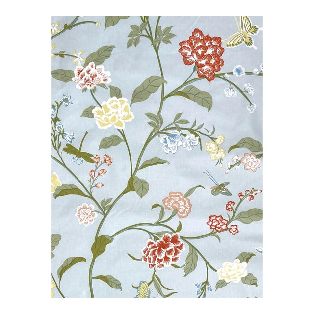 Bob Collins Cotton Chintz “Bagatelle” Fabric 21 Yards For Sale