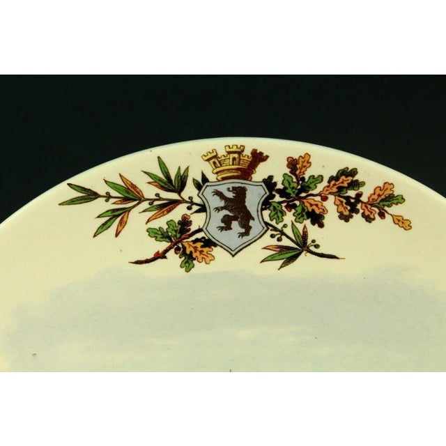 Neoclassical Circa 1900 Utzschneider & Co. Sarreguemines Topographical Plate For Sale - Image 3 of 11