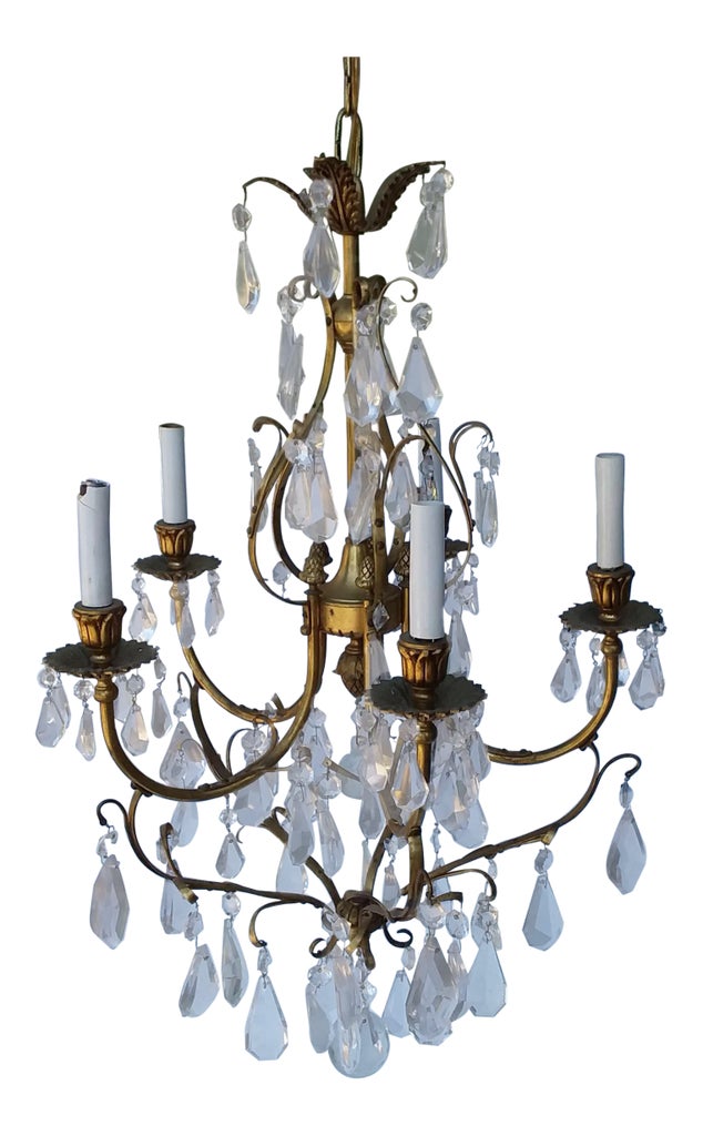 Chandelier Jasba Années 50/60 - 5 Flammes En Céramique Du Westerwald, Modèle Flamboyant