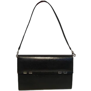 Judith Leiber Black Lizard Wallet Wristlet Clutch