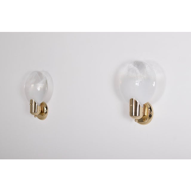 Lenticular Wall Lights in Opalescent Glass, 1970s, Set of 2 For Sale - Image 3 of 9