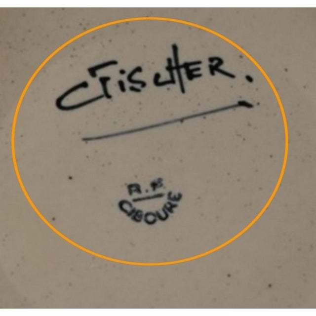 Sandstone Ciboure Vase by C. Fischer, Late 20th Century For Sale - Image 18 of 18