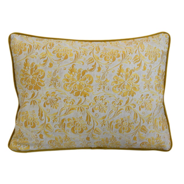 Mariano Fortuny Cimarosa Italian Botanical Feather/Down Pillow For Sale In Los Angeles - Image 6 of 7