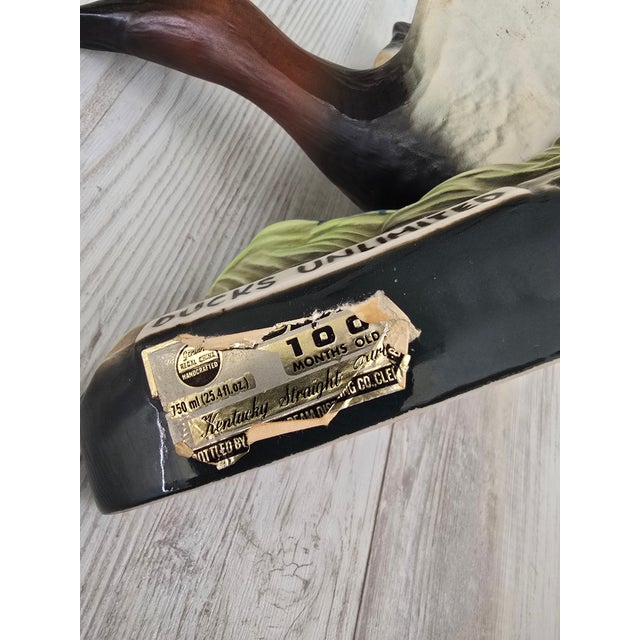 Vintage 1979 Jim Beam Ducks Unlimited "Canvasback Drake" Regal China Decanter For Sale - Image 10 of 12