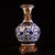 Vintage Chinese Blue and White Porcelain Vase With Gilt Bronze Dragon Handles and Elaborate Stand For Sale In Los Angeles - Image 6 of 9