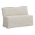 Stoffer Home x Cloth & Company Lindy Slipcover Dining Banquette in Relaxed Linen Zinc For Sale