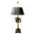 Vintage Tole Palm Tree Table Lamp With Tole Shade For Sale