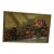 Antique Still Life Oil Painting Floral Fruit Lobster Gilt Wood Frame Signed For Sale
