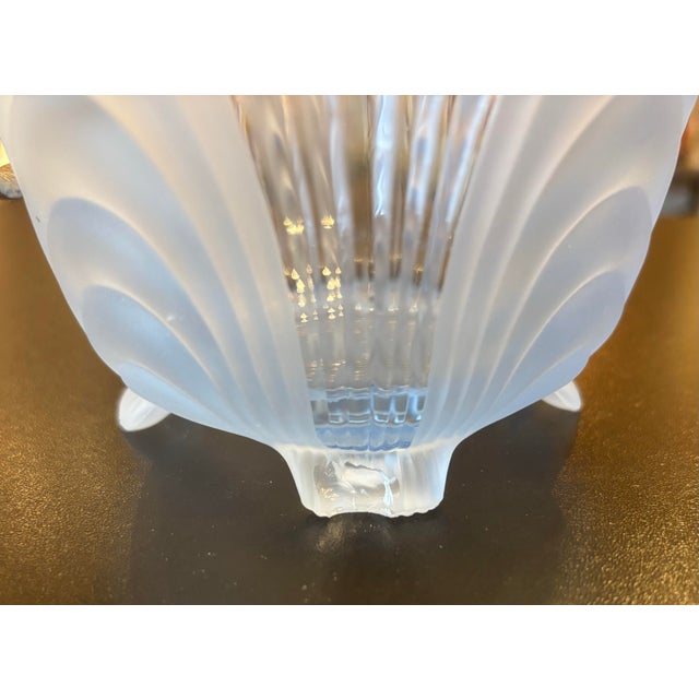 1950s Art Nouveau Cambridge Glass Alpine Moonlight Blue Ice Bucket For Sale - Image 11 of 12