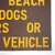 1940s Prohibited on Beach Dogs/Cars Sign For Sale - Image 5 of 6