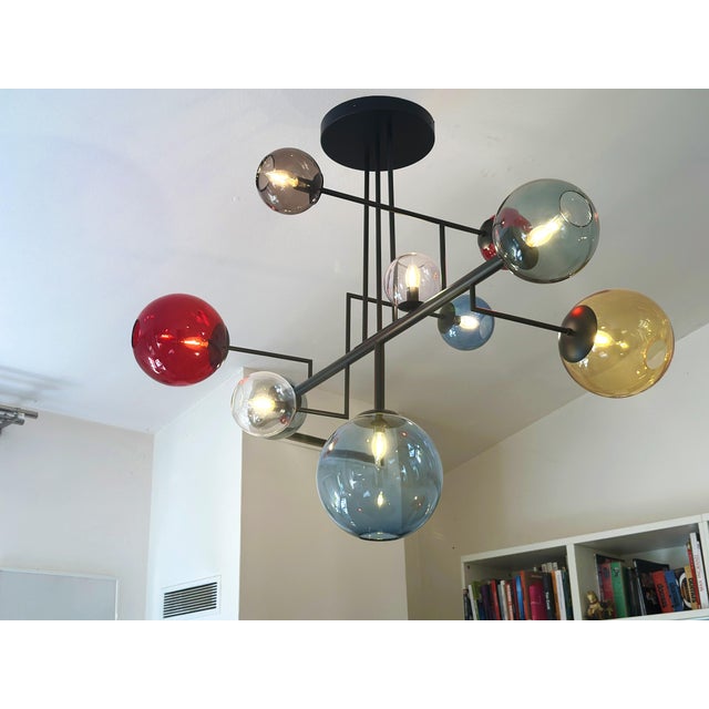 Contemporary Multicolor Spheres Murano Glass Sputnik Chandelier by Simoeng For Sale - Image 6 of 17