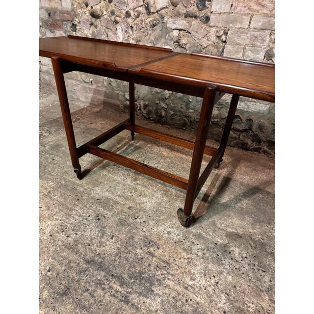 Vintage Danish Rosewood Drinks Trolley, 1960s For Sale - Image 16 of 18