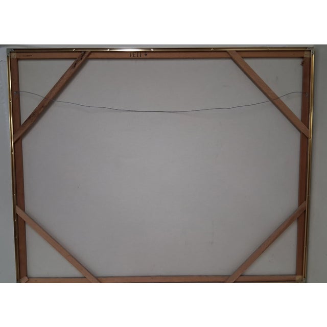 1980s 1980s Oversized Franco Orchid Painting – 60” × 48” – Modern Botanical Wall Art For Sale - Image 5 of 6