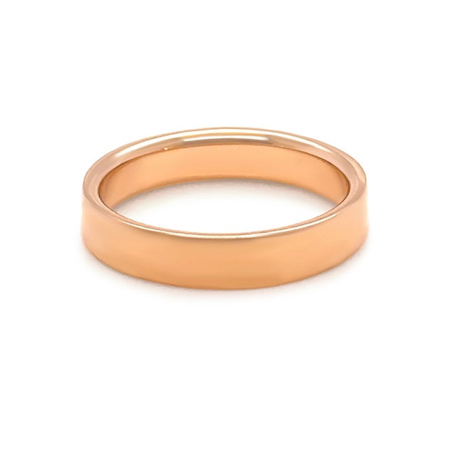 Contemporary Tiffany & Co. 18ct Yellow Gold Flat Band Ring 4.8g, Size 6.75 For Sale - Image 3 of 6