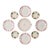 Curated English & European Vintage Plate Wall Collection – 9-Piece Eclectic Cottage & Grandmillennial Display For Sale