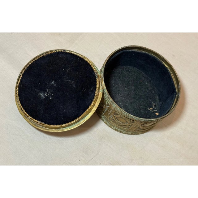 Antique Ornate 1800s Austrian Petit Point Jeweled Cylindrical Casket Jewelry Box For Sale - Image 9 of 11