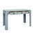 Contemporary Matthew Izzo Home Theo Light Blue Matte Lacquer Desk With Brass Beetle Knobs For Sale - Image 3 of 11