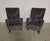 Pair of gio ponti armchairs for isa bergamo. refined 1950s armchairs with high backs in gray velvet. attributed to the...