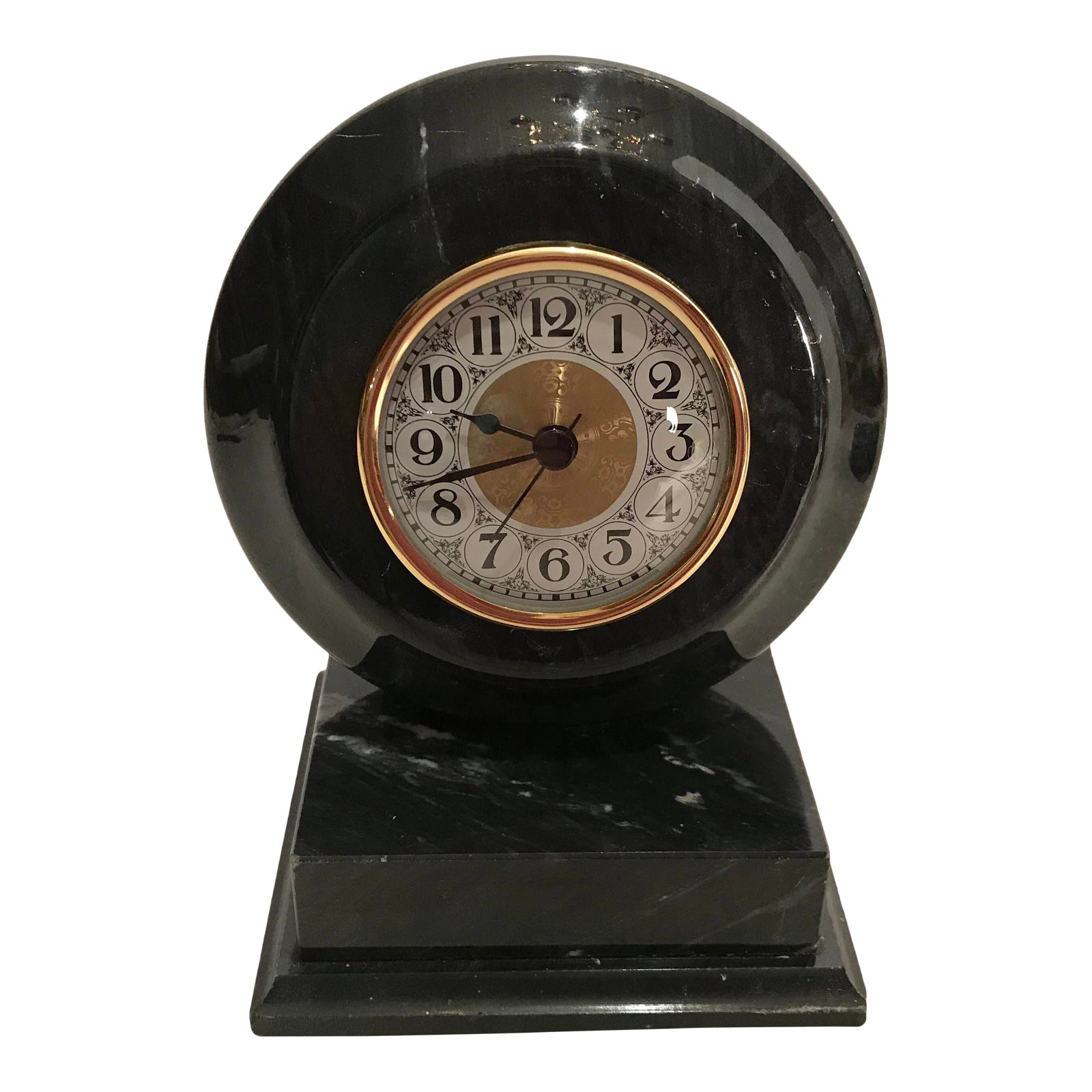 Vintage Marble Base Clock Chairish