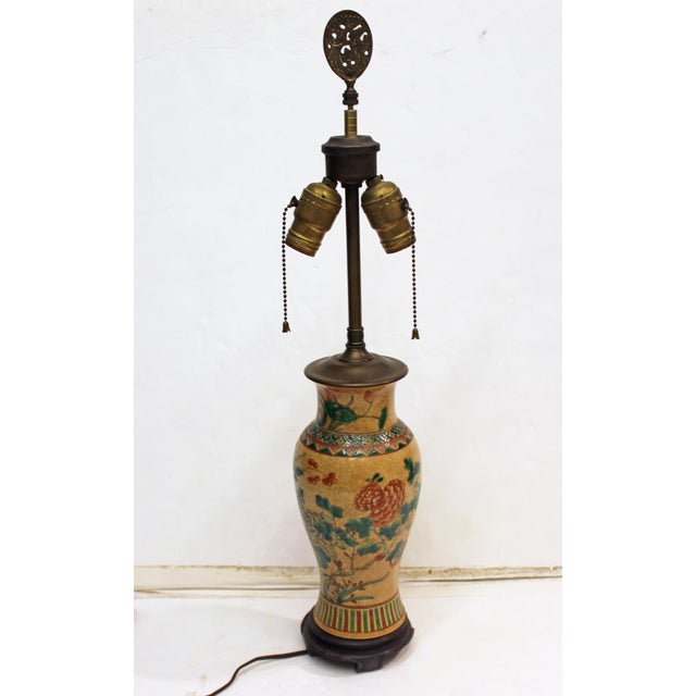 Late 19th Century Japanese Baluster Form Vase Mounted as a Lamp For Sale - Image 9 of 9