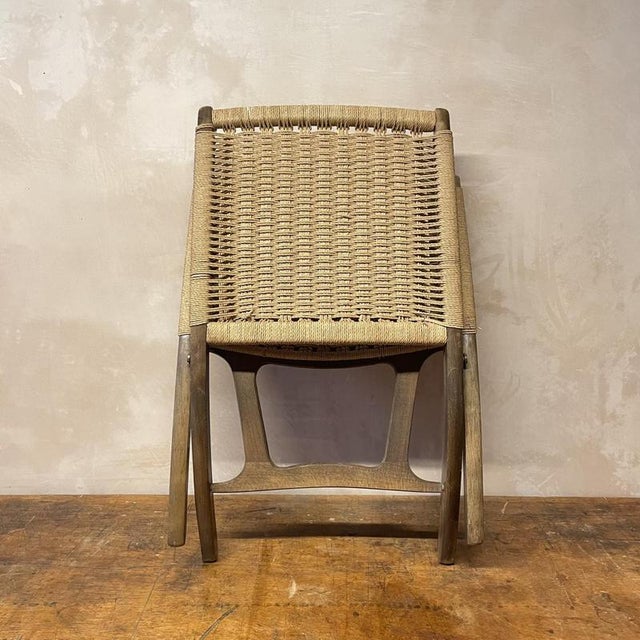2000 - 2009 Vintage Ebert Wels Style Folding Rope Chair For Sale - Image 5 of 6
