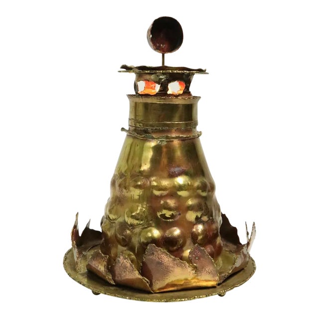 Brutalist Torch Cut Lighthouse Nightlight After Jere, Seandel For Sale