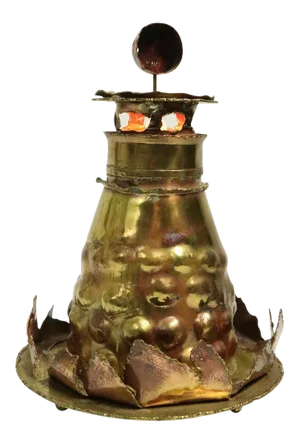 Brutalist Torch Cut Lighthouse Nightlight After Jere, Seandel