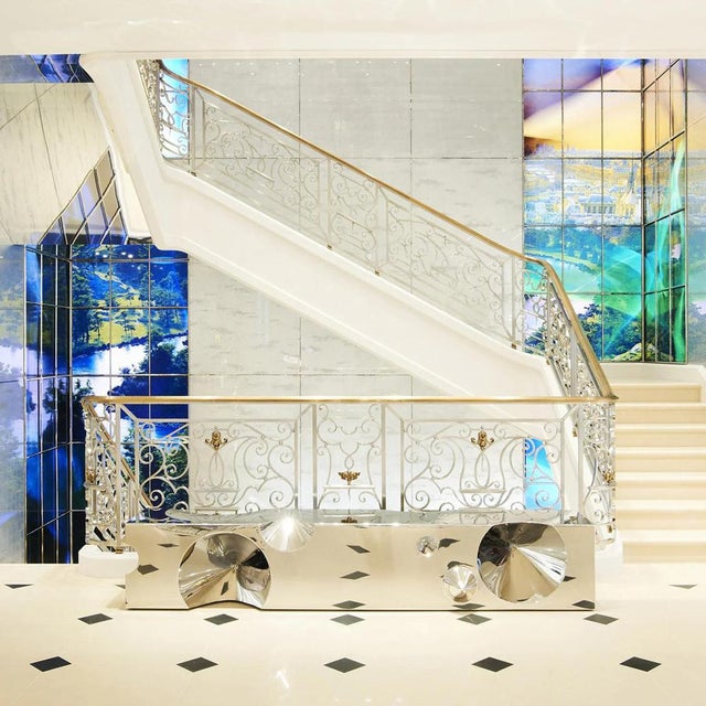 Not Yet Made - Made To Order Get Lost! Bench in Mirror Polished Stainless Steel by Barberini & Gunnell For Sale - Image 5 of 6