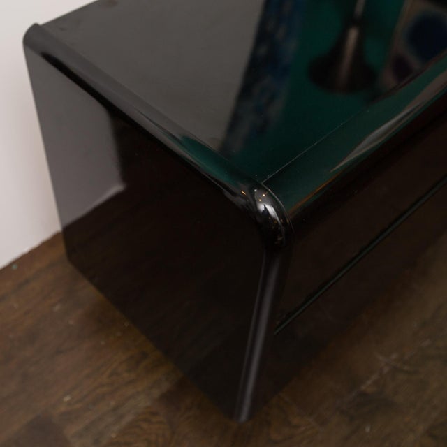 Lane Black Lacquer Nightstands A Pair Chairish