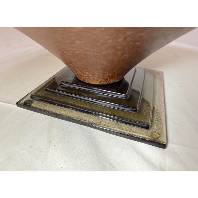 Large Eva 96' Mid Century Modern Hammered Copper Glass Footed Centerpiece Bowl For Sale - Image 9 of 11