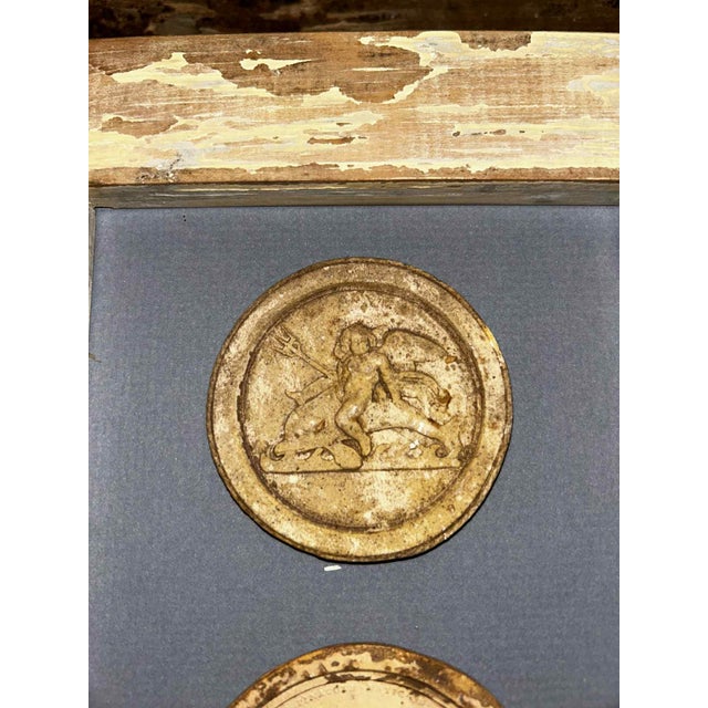 Grand Tour Classical Grand Tour Style 3 Intaglios in 1880 Pine Frame For Sale - Image 3 of 6