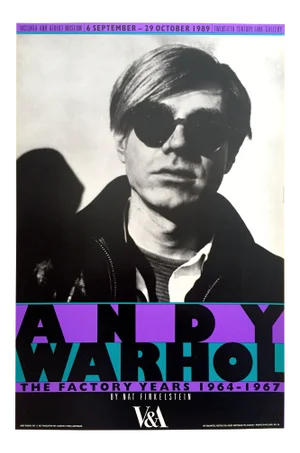 Vintage 1989 "Andy Warhol the Factory Years 1964 - 1967 " Nat Finkelstein Lithograph Print Photography Exhibition Poster