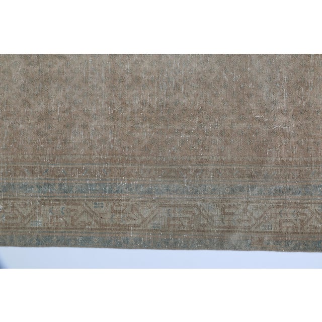 Olive Antique Persian Tribal Rug With Soft Earth-Tone Patina - 7' 2'' X 11' 2'' For Sale - Image 8 of 10